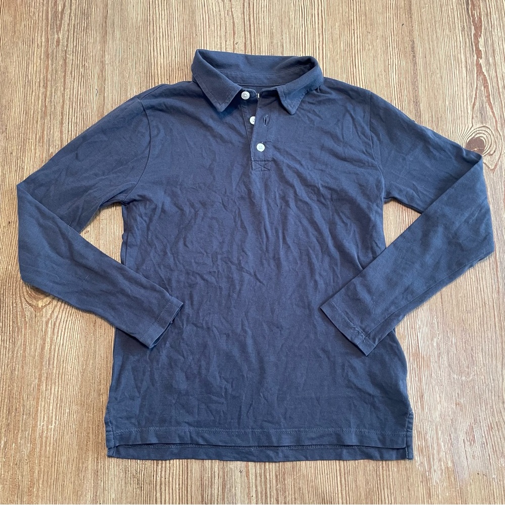 Crew Cuts Navy Blue Long Sleeve Polo Shirt